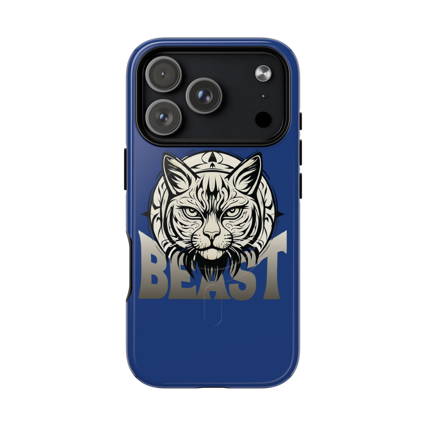 Beast Cat Blue Tough Magnetic iPhone 17 / 17 Air / Pro / Pro Max Protective Case support MagSafe