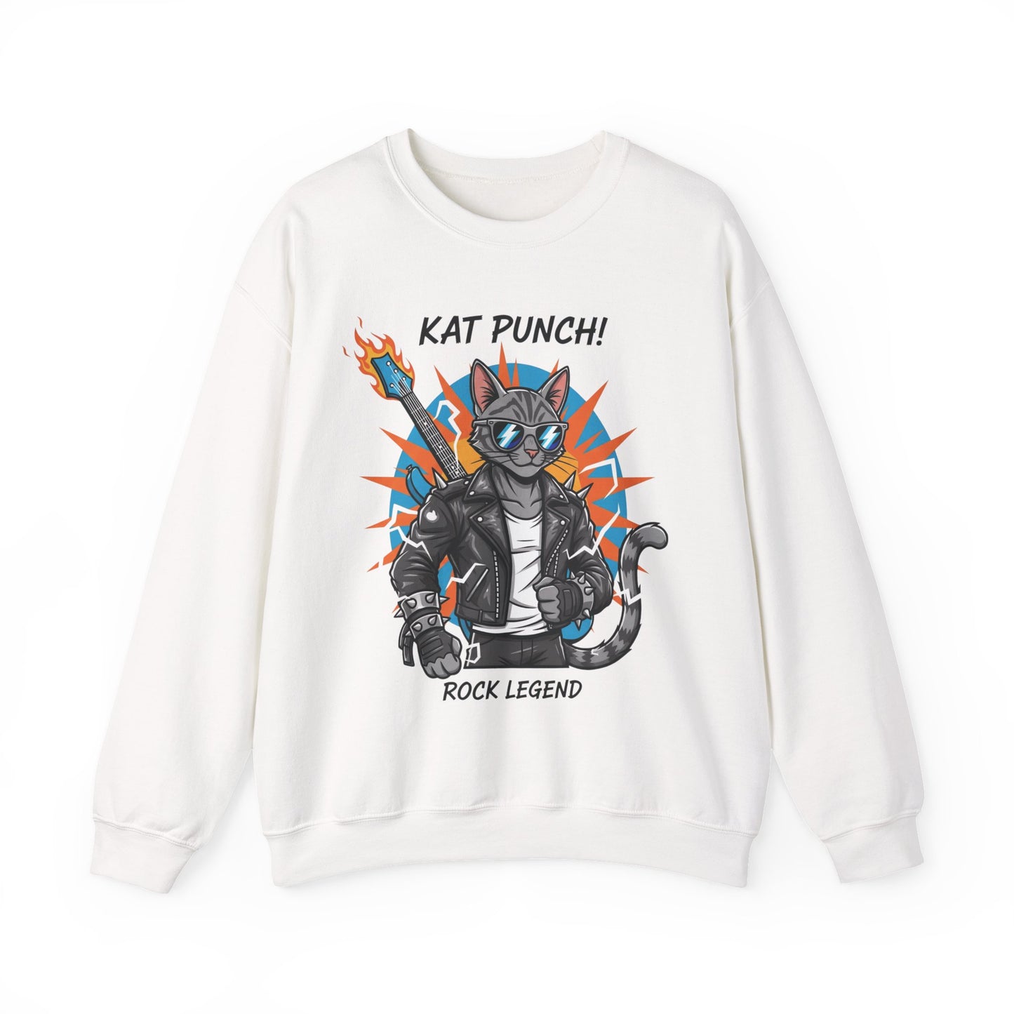 Cool Cat Unisex Heavy Blend Crewneck Sweatshirt style 1
