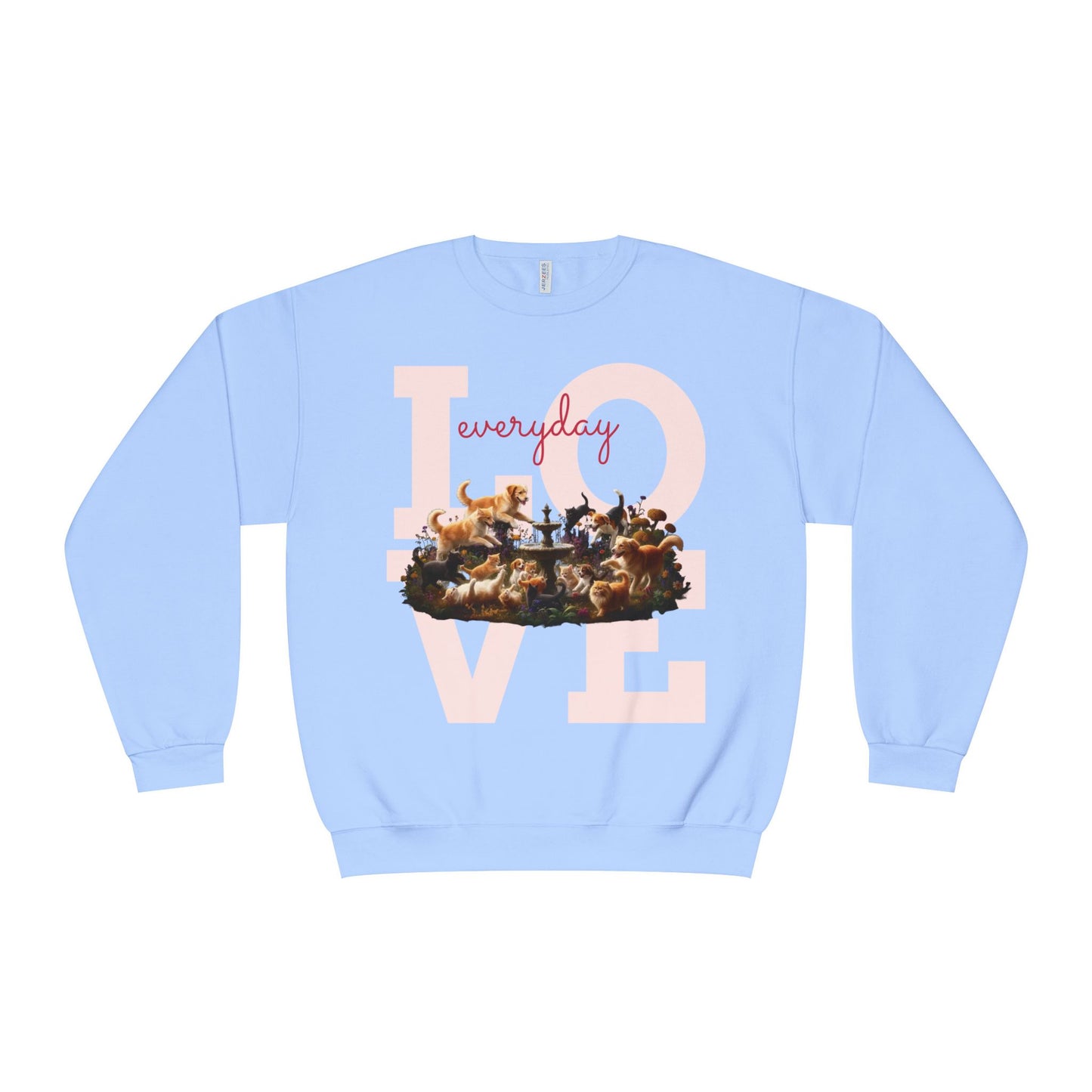 Love Everyday Cats & Dogs Unisex NuBlend Crewneck Sweatshirt