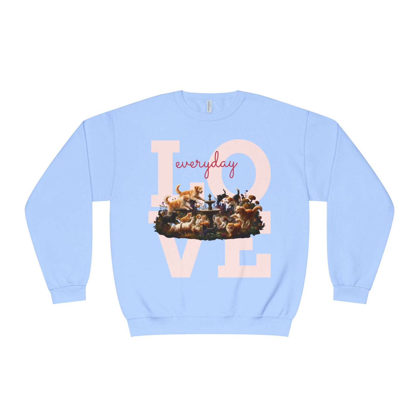 Love Everyday Cats & Dogs Unisex NuBlend® Crewneck Sweatshirt