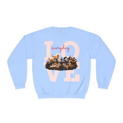 Love Everyday Cats & Dogs Unisex NuBlend® Crewneck Sweatshirt