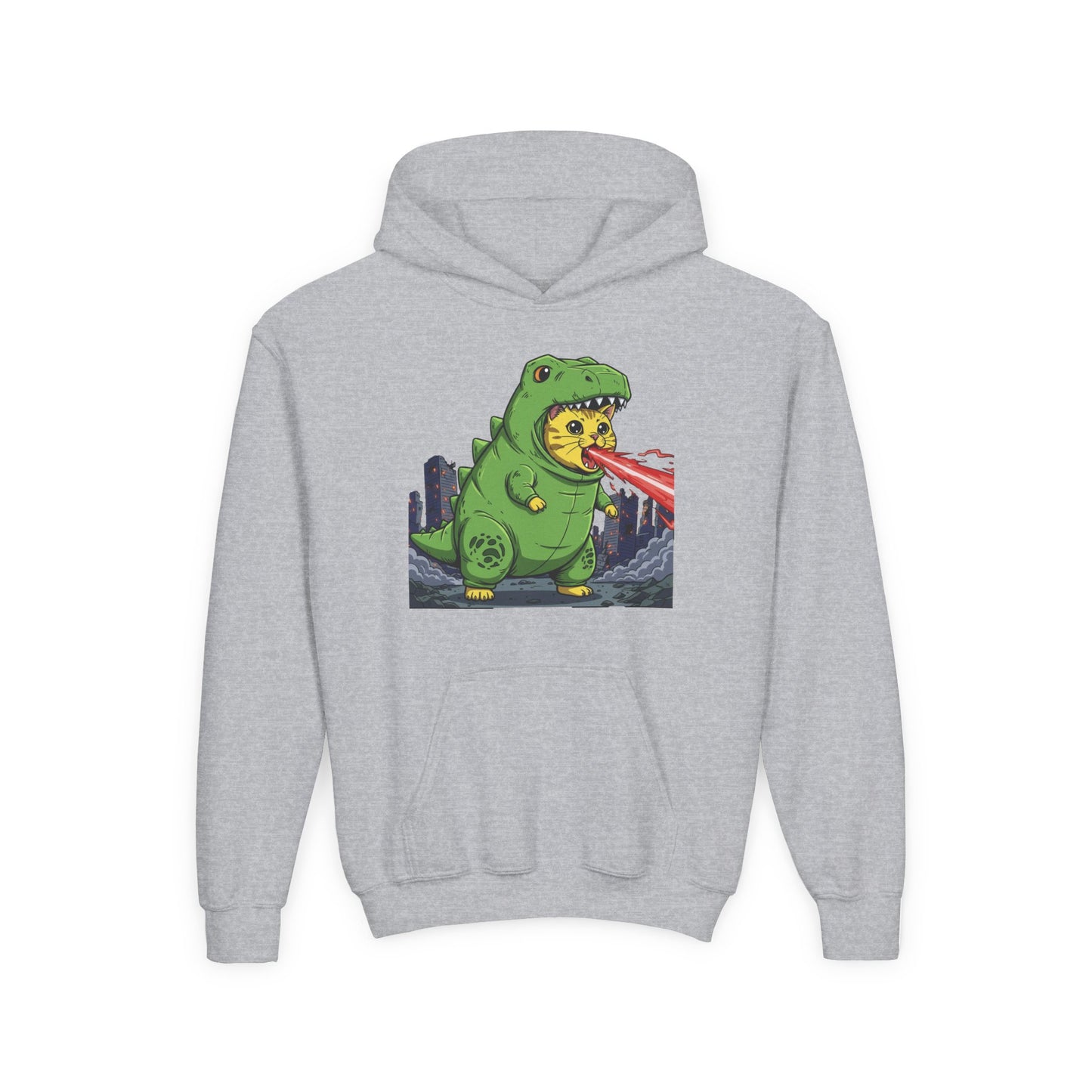 Cat cosplay Godzilla Unisex Kids Hoodie style 4
