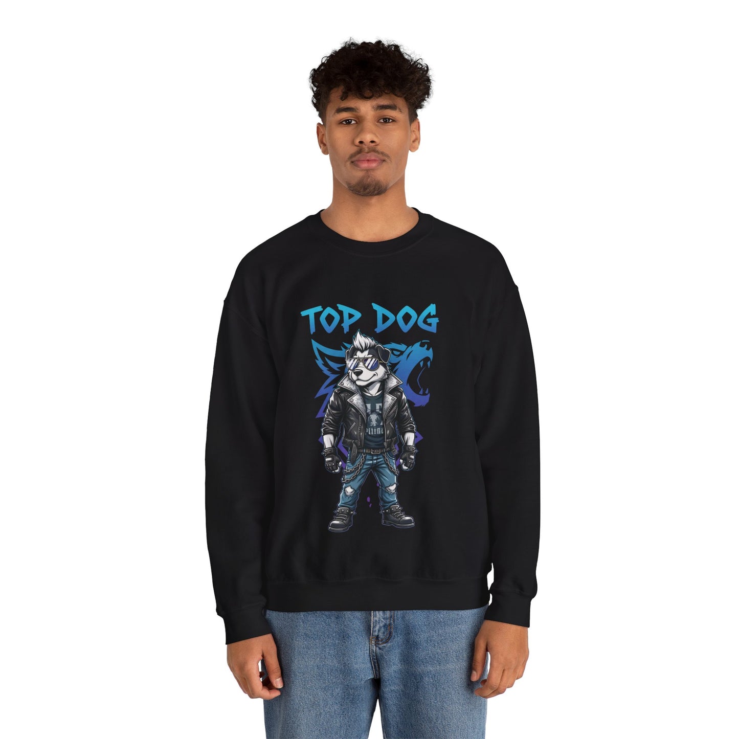 Cool Dog Unisex Heavy Blend Crewneck Sweatshirt style 1