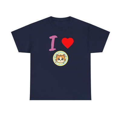 I Love Cats in Love Unisex Tee - Cute Cat T-Shirt for Pet Lovers, Cat Owners, Sports Enthusiasts, Gifts for Animal Lovers, Casual Everyday Wear