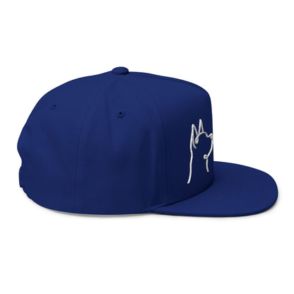 Stylish Embroidered Dog Mom Flat Bill Cap style 2