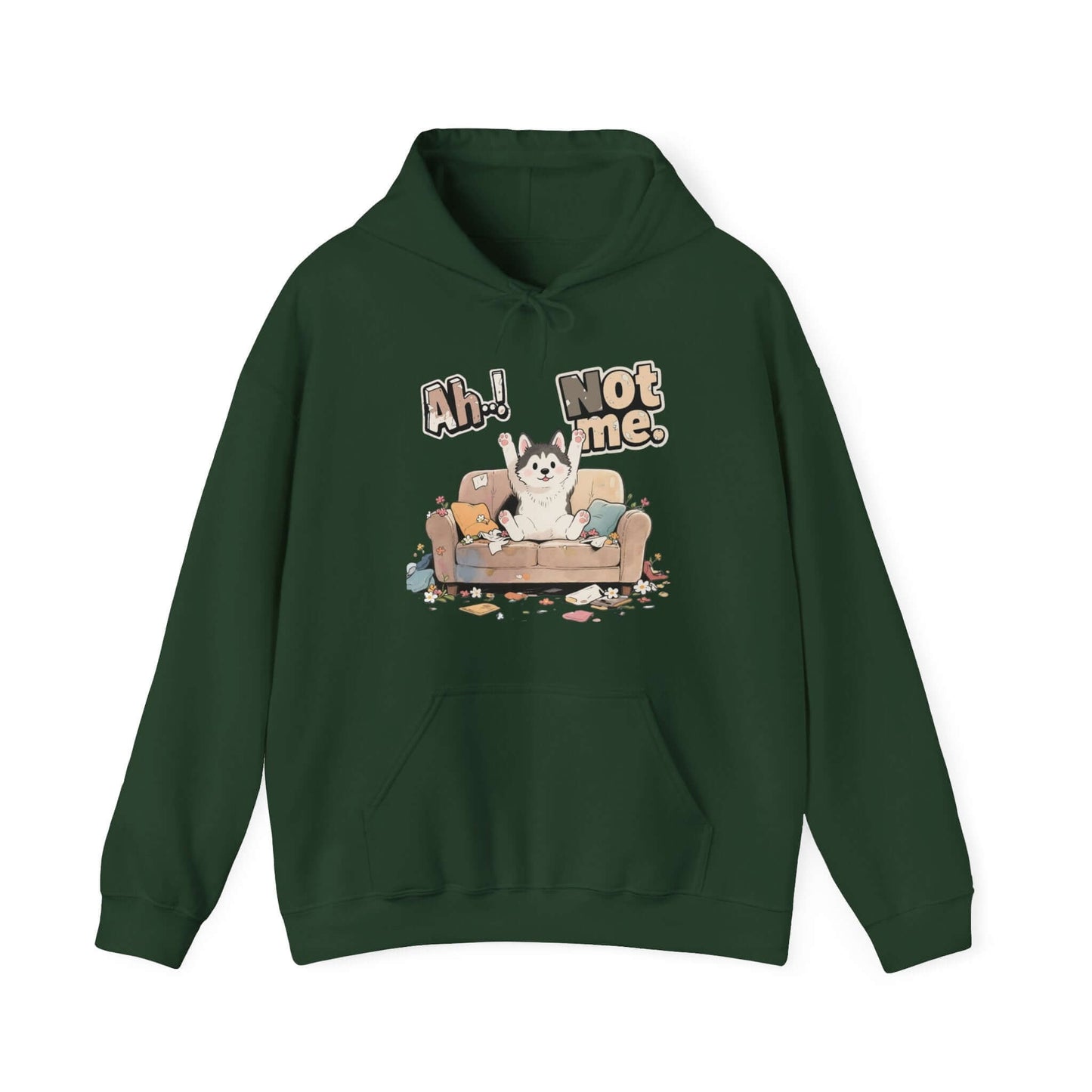 Ah Not Me - Cute Husky Unisex Pullover Hoodie for Dog Lover