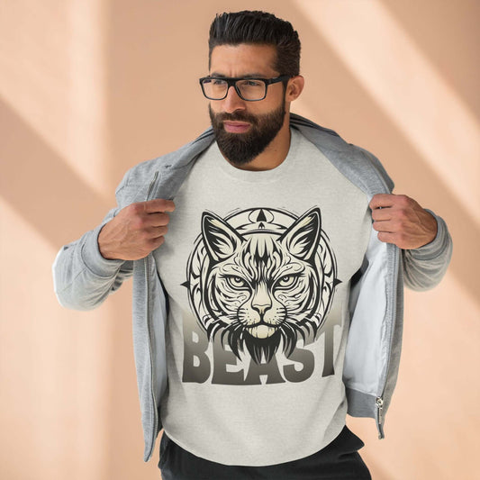 Beast Cat Unisex Crewneck Sweatshirt style 2