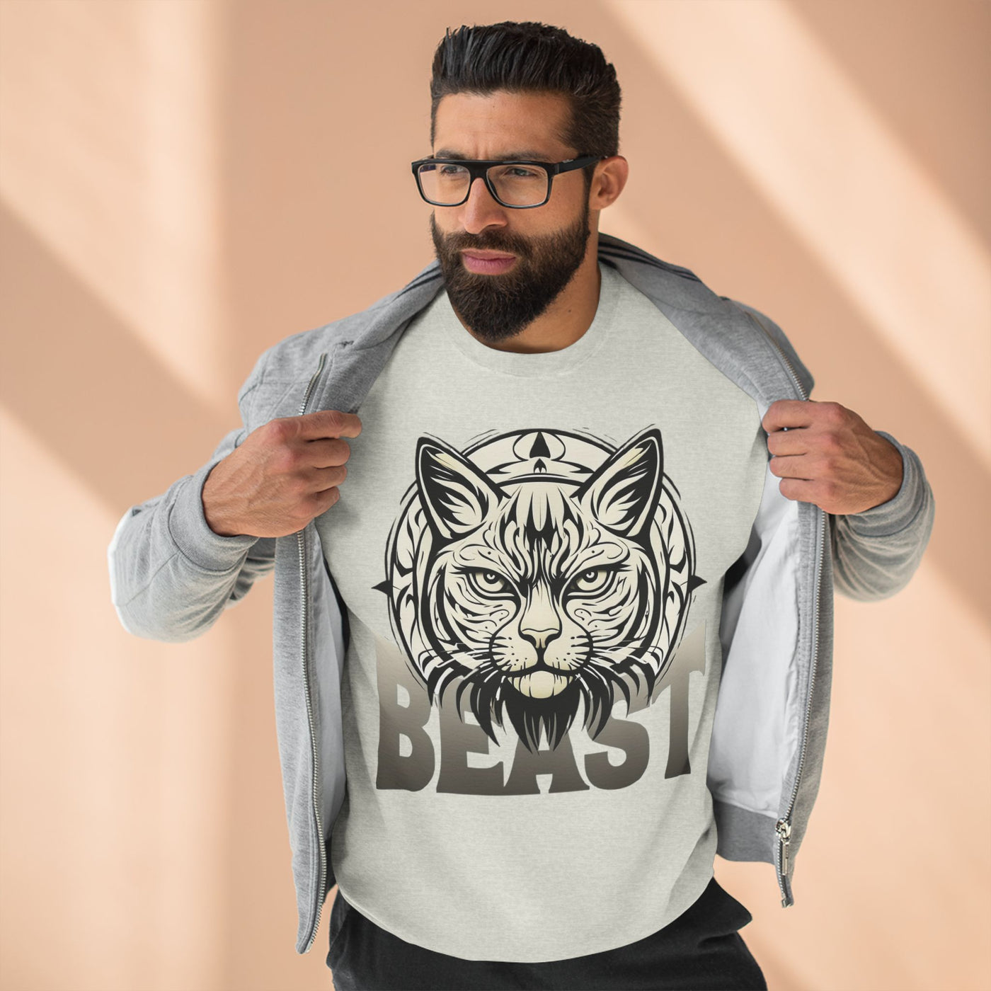 "Beast" Cat Lover style 2 Unisex Crewneck Sweatshirt