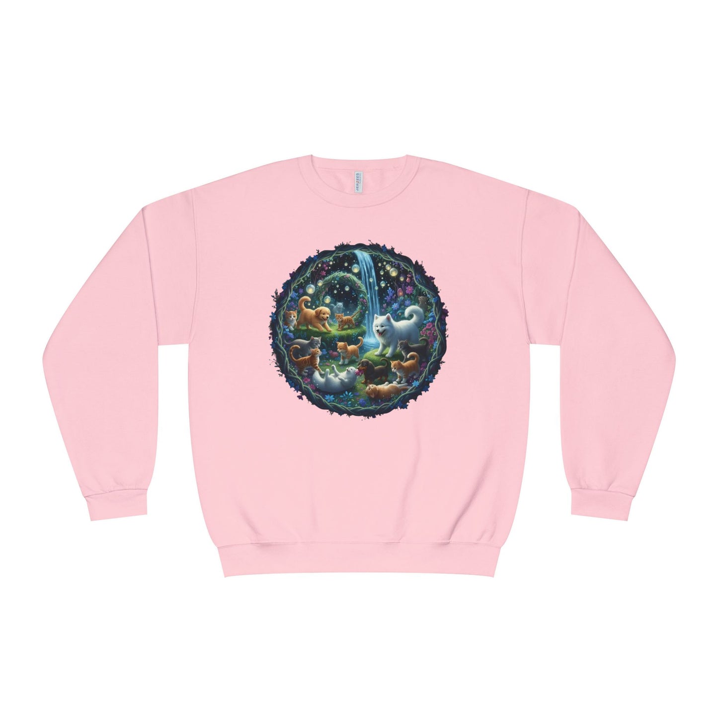 Cats & Dogs Happy Garden Unisex NuBlend Crewneck Sweatshirt style2