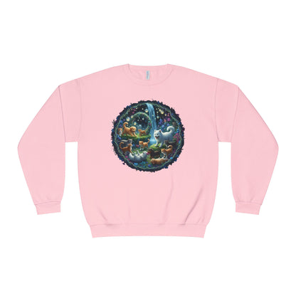 Cats & Dogs Happy Garden Unisex NuBlend Crewneck Sweatshirt style2