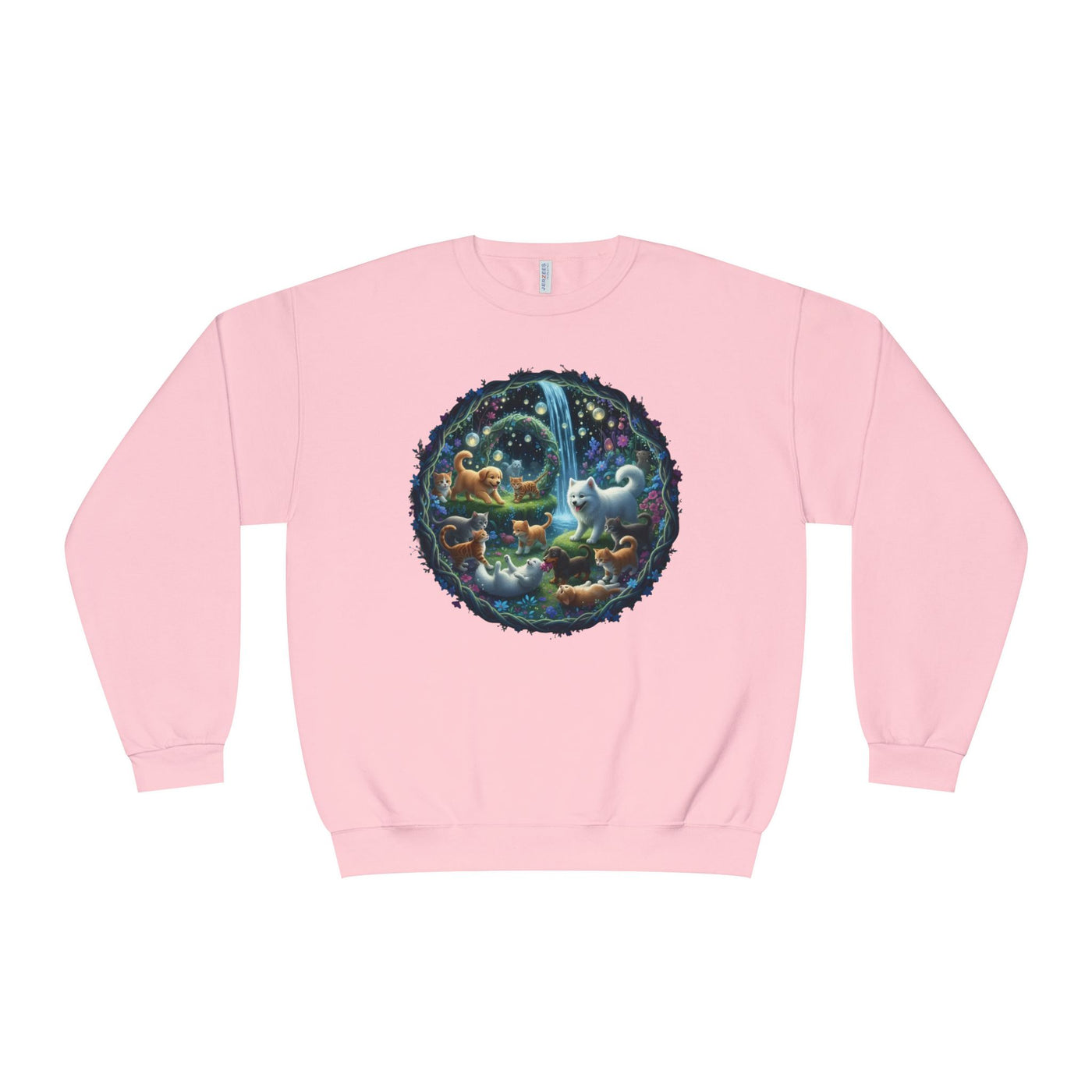 Cats & Dogs Happy Garden Unisex NuBlend® Crewneck Sweatshirt