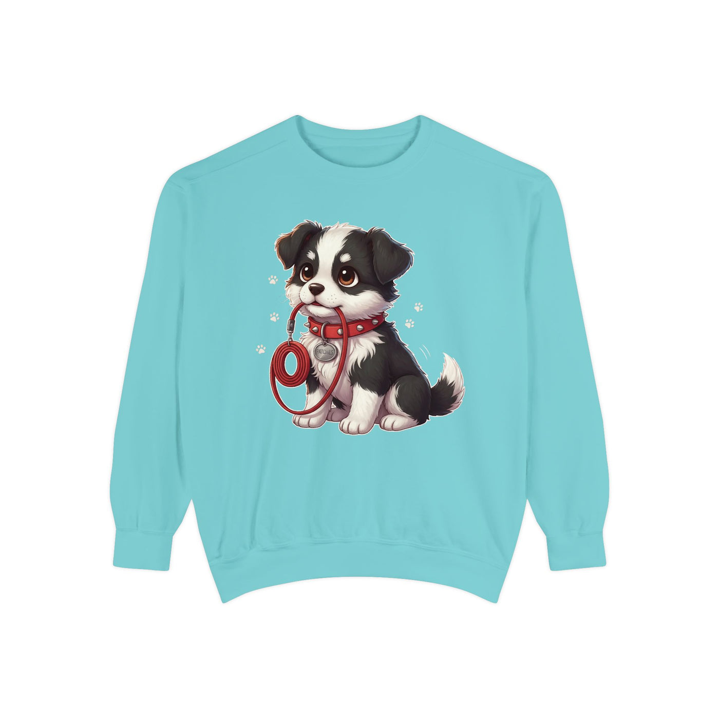 Cute Dog Walk Time style 1 Cozy Graphic Unisex Crewneck Sweatshirt