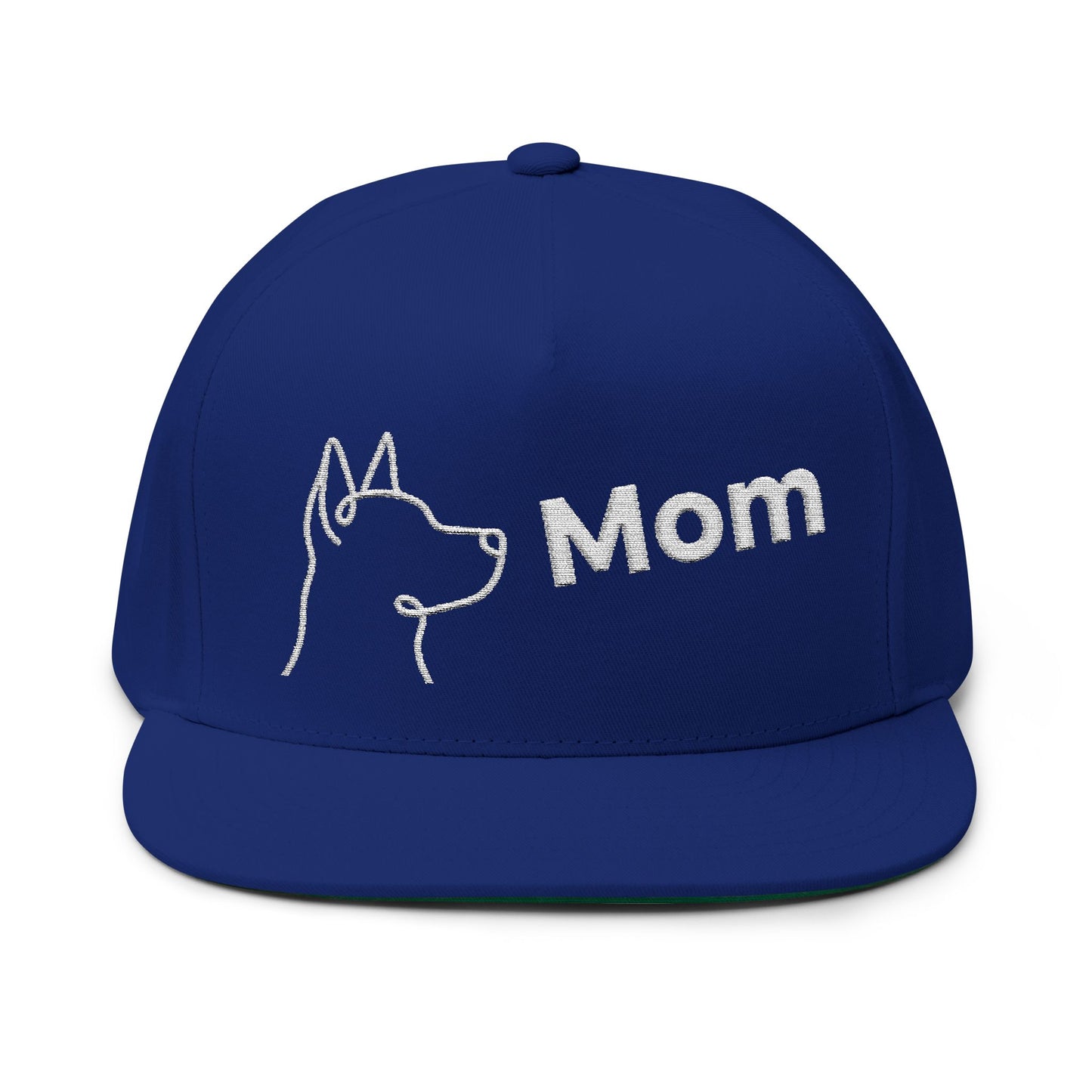 Stylish Embroidered Dog Mom Flat Bill Cap style 2