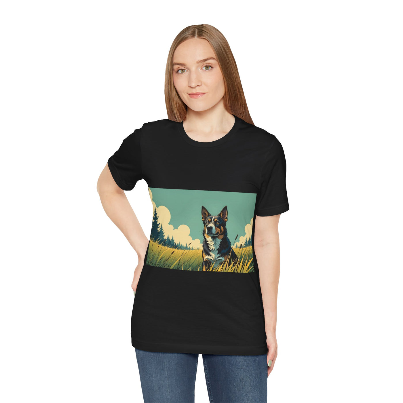 Adorable Dog comic style 3 Unisex Soft Tee| Cute Dog Lover's Shirt, Animal Graphic T-Shirt, Pet Themed Gift, Casual Wear