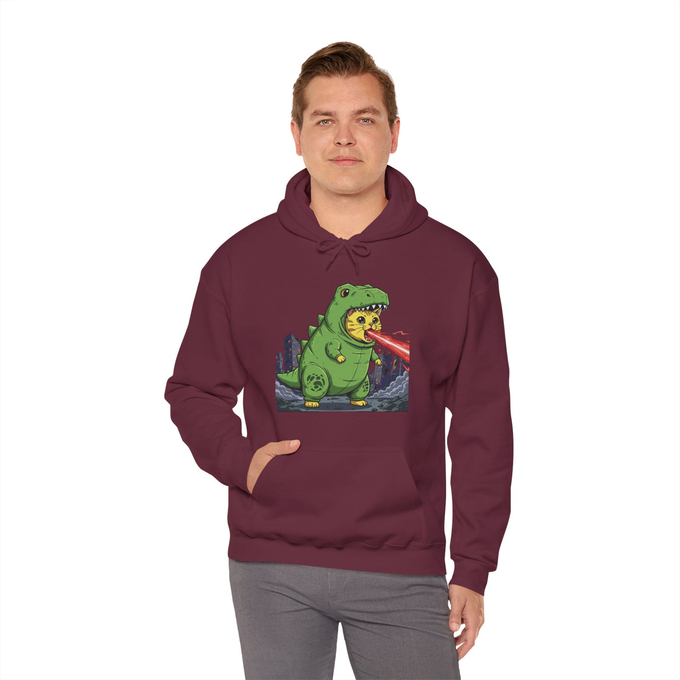 Cat cosplay Godzilla style 4 Unisex Hoodie - Fun & Playful Design