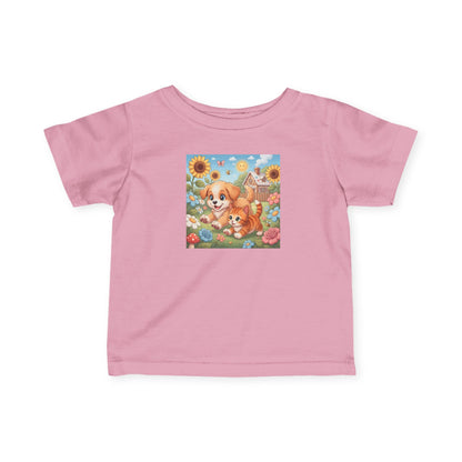 Puppy & Kitten Best Friends Infant Baby T-Shirt style 3