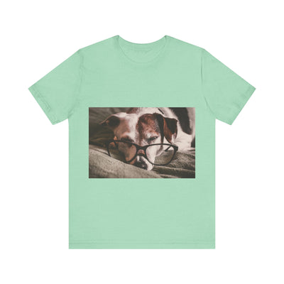 Dog wear glasses - Unisex Jersey Short Sleeve Tee