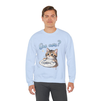 Watercolor painting style 3 Men & Women Cute Cat Pile Crewneck Sweatshirt