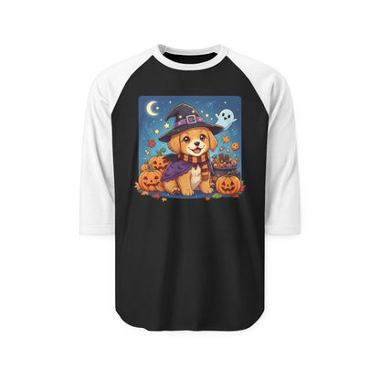 Halloween Cute Puppy Anime Unisex Raglan Shirt style 6