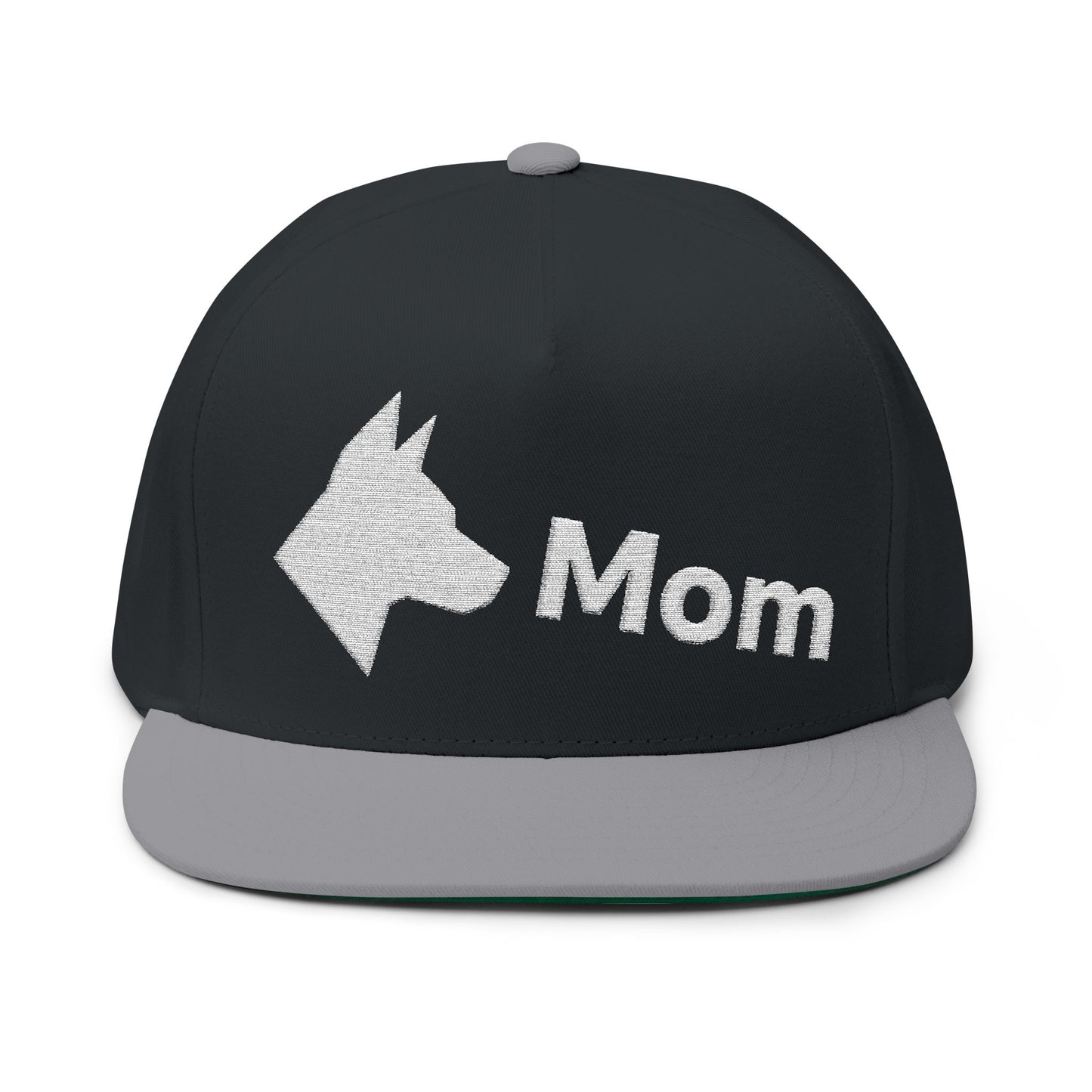 Stylish Embroidered Dog Mom Flat Bill Cap style 3