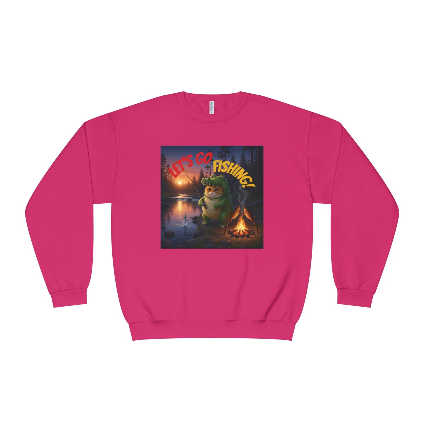Crocodile Cat Fishing Unisex NuBlend Sweatshirt style 2