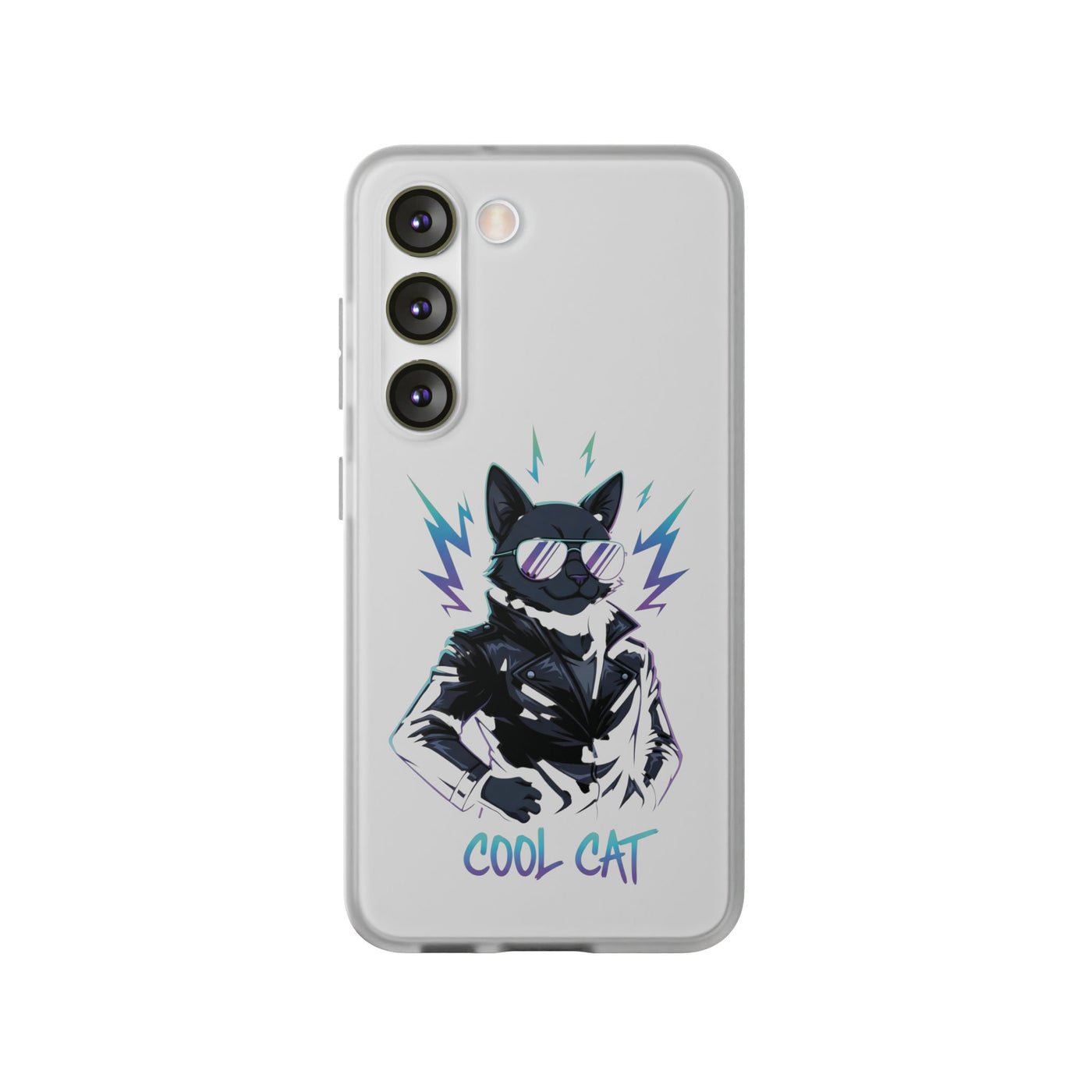 Cool Cat Anime style Flexi Case for Cat Lovers