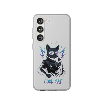 Cool Cat Anime style Flexi Case for Cat Lovers