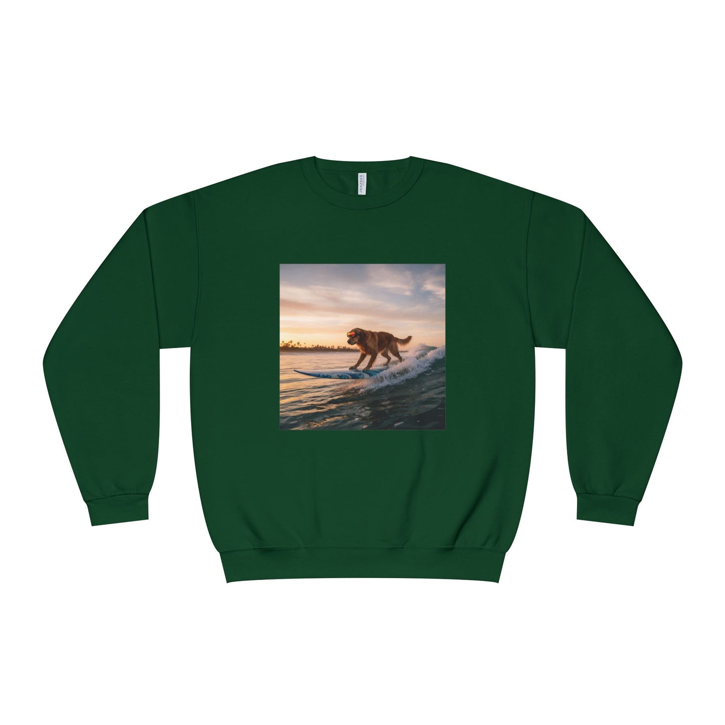 Surfing Dog Graphic Unisex NuBlend Crewneck Sweatshirt style 2