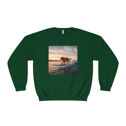 Surfing Dog Graphic Unisex NuBlend Crewneck Sweatshirt style 2
