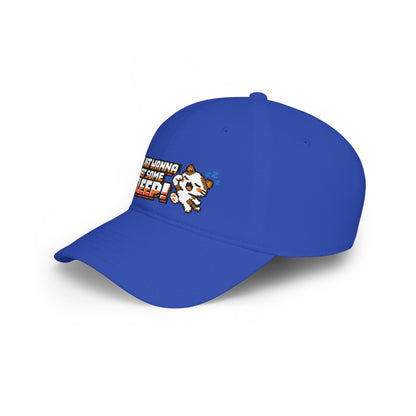 I Just Wanna Get Some Sleep Pixel Cat Low Profile Cap Hat