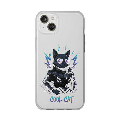 Cool Cat Anime style Flexi Case for Cat Lovers