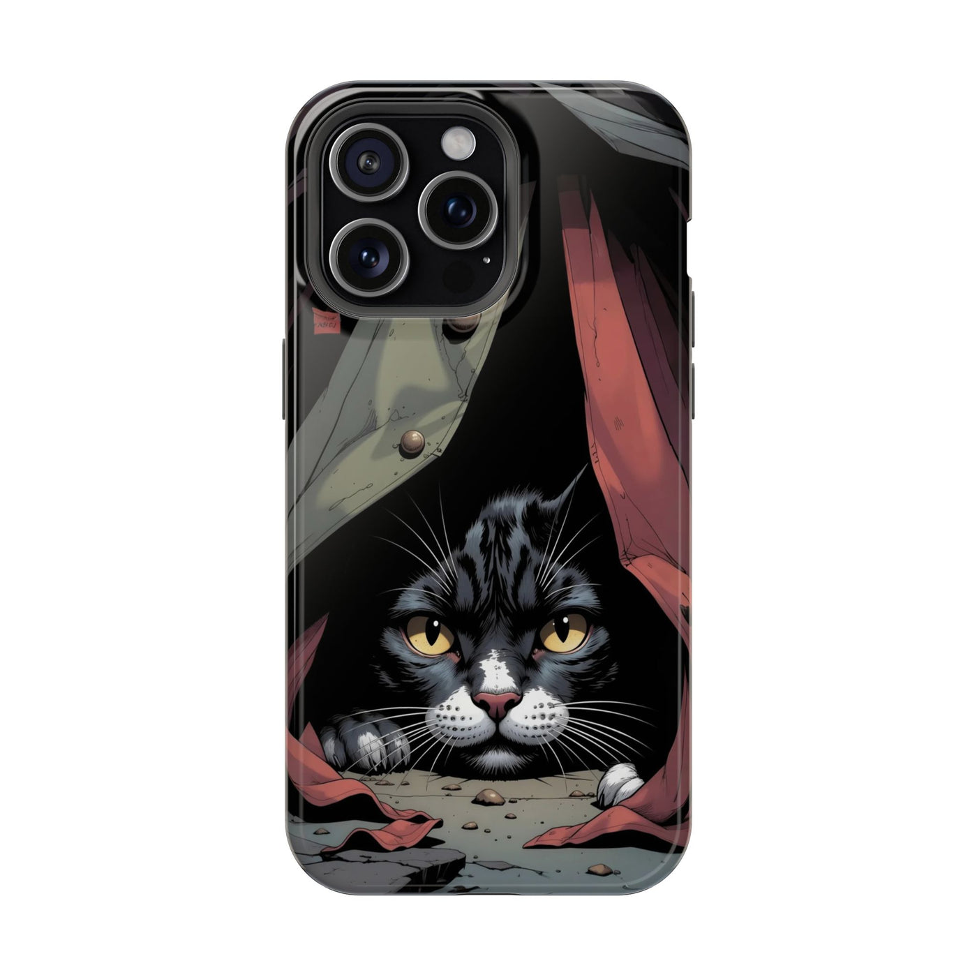 Cute Cats Magnetic Phone Case comic style 5, Cat Lover Gift, Impact-Resistant iPhone Case, Funny Pet Accessory, Unique Animal Design