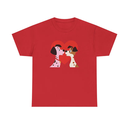 Dogs in Love Unisex Tee - Cute Dog T-Shirt for Pet Lovers, Dog Owners, Sports Enthusiasts, Gifts for Animal Lovers, Casual Everyday Wear