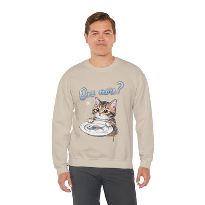 Watercolor painting style 3 Men & Women Cute Cat Pile Crewneck Sweatshirt