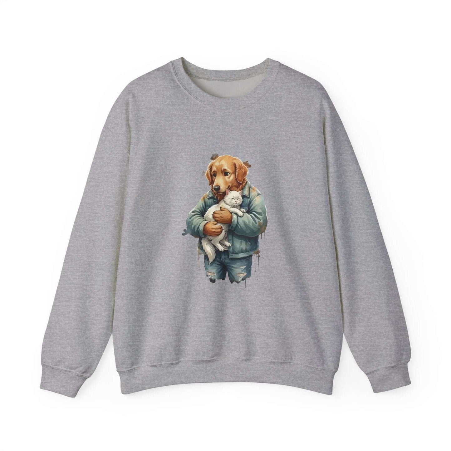 Watercolor Dog painting Unisex Crewneck Sweatshirt style 6