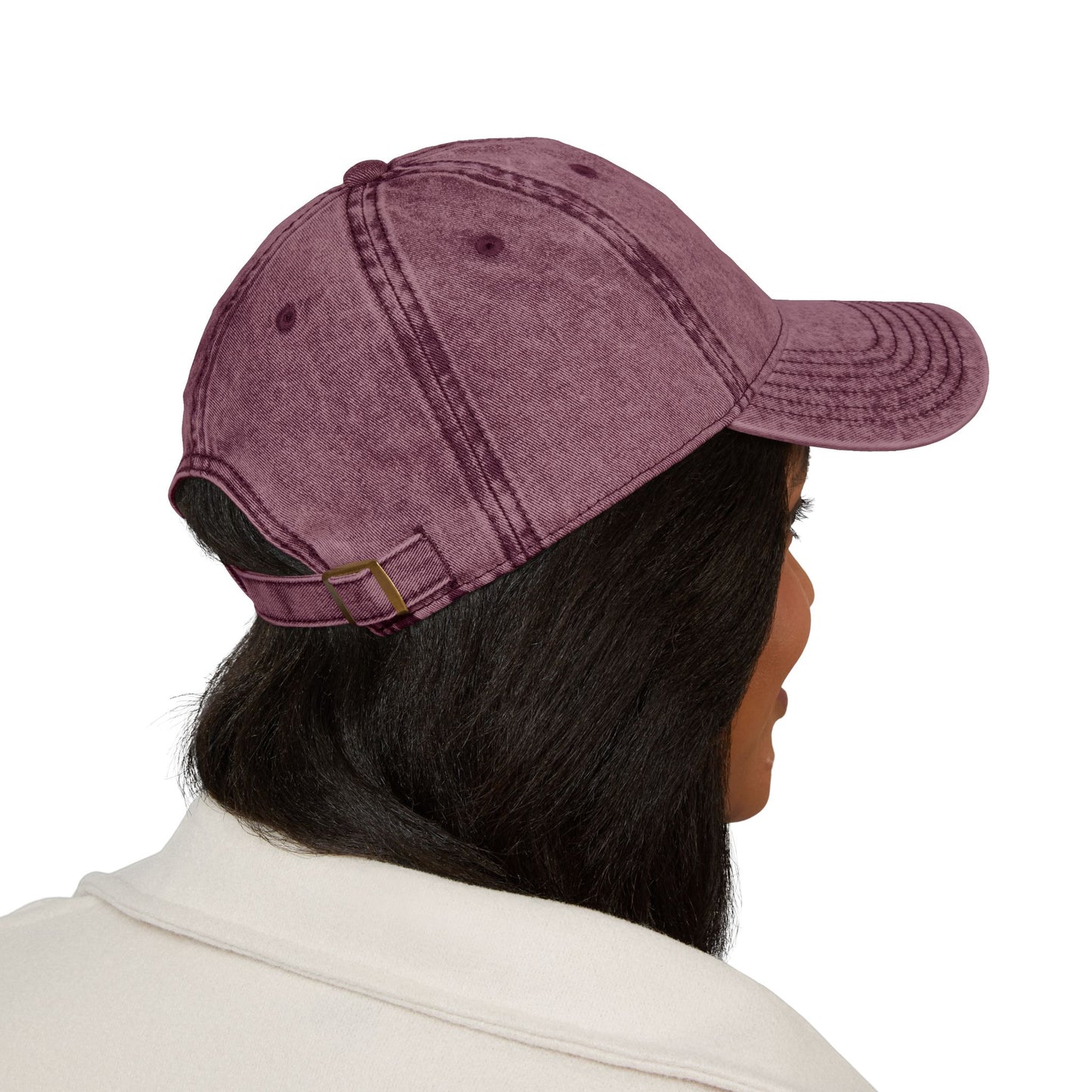 Cats Lover Vintage Embroidered Cap Dad Hat Grey Words