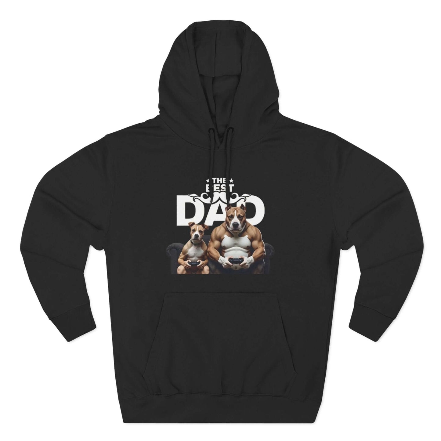 The Best Dad - Bulldog Father & Puppy Graphic Unisex Hoodie