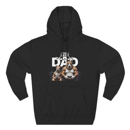 The Best Dad - Bulldog Father & Puppy Graphic Unisex Hoodie