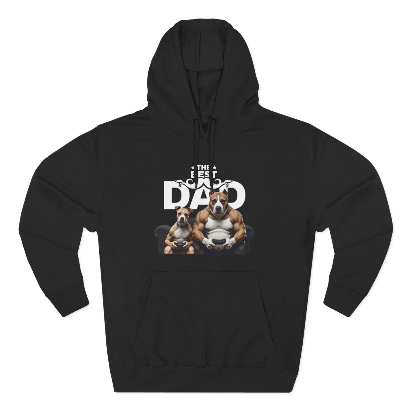 "The Best Dad" Bulldog Father & Puppy Graphic Hoodie