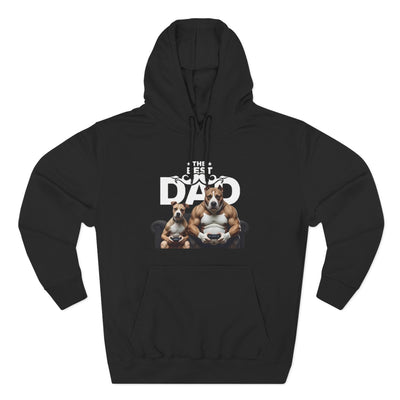 "The Best Dad" Bulldog Father & Puppy Graphic Hoodie