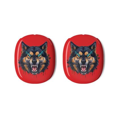 Red Angry Dog Head AirPods Max Protective Shells