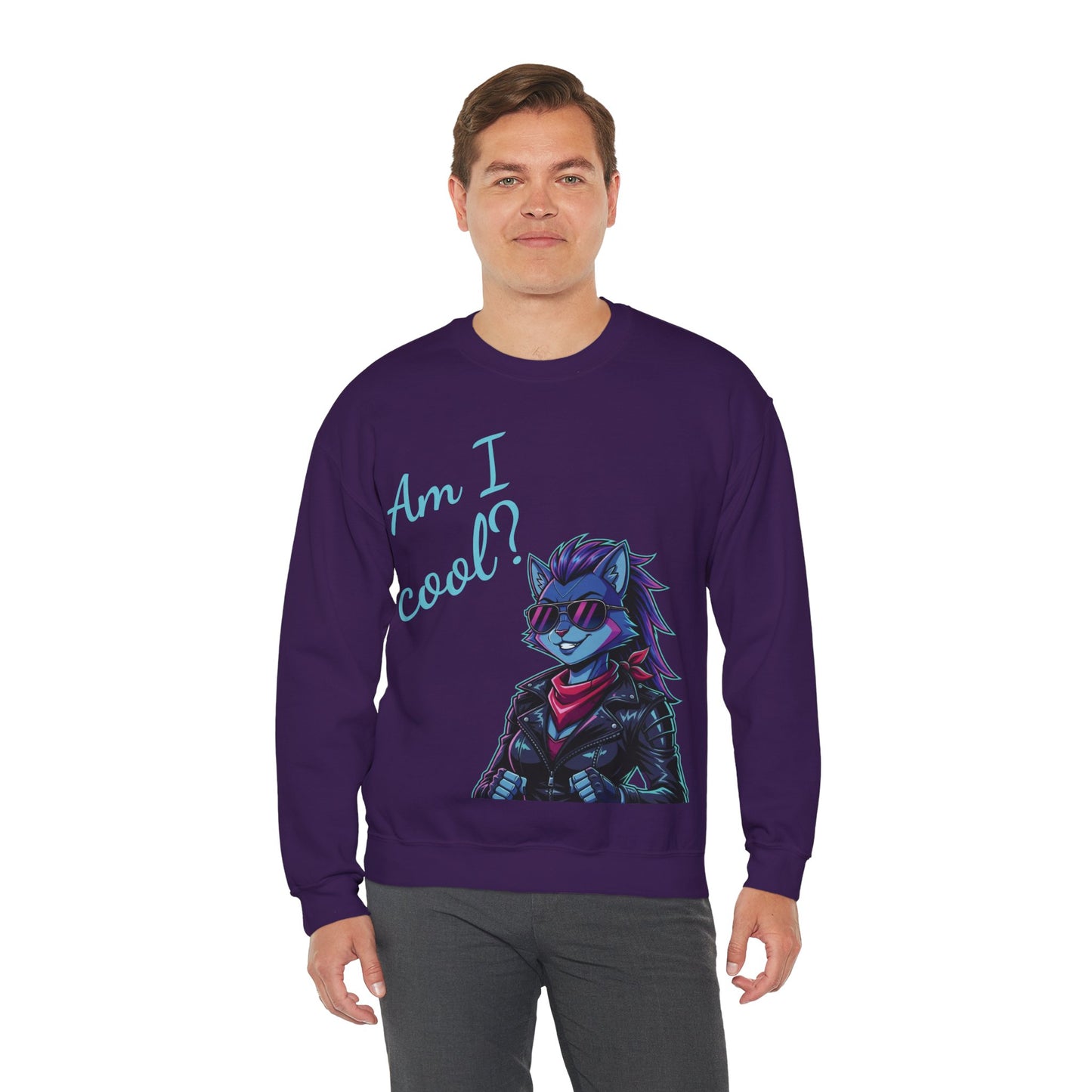 Cool Cat Unisex Heavy Blend Crewneck Sweatshirt style 2