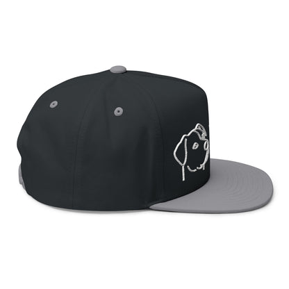 Stylish Embroidered Dog Mom Flat Bill Cap style 1