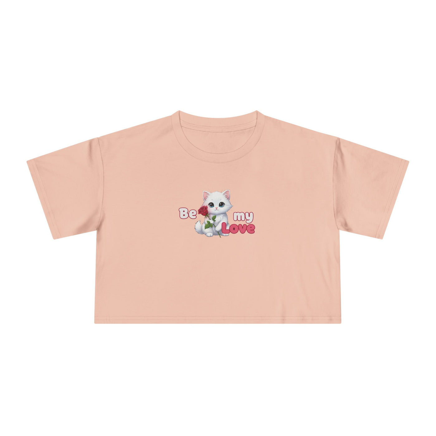 Cute Graphic Crop Tee - 'Be my Love', Women's Fashion, Gift for Animal Lovers, Casual Outfit, Summer Style, Funny Shirt
