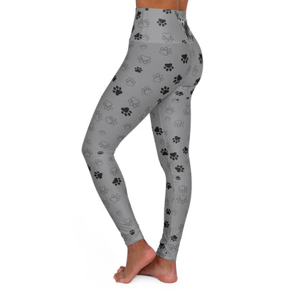 Dog Paw Print High Waisted Women Yoga Leggings style 1