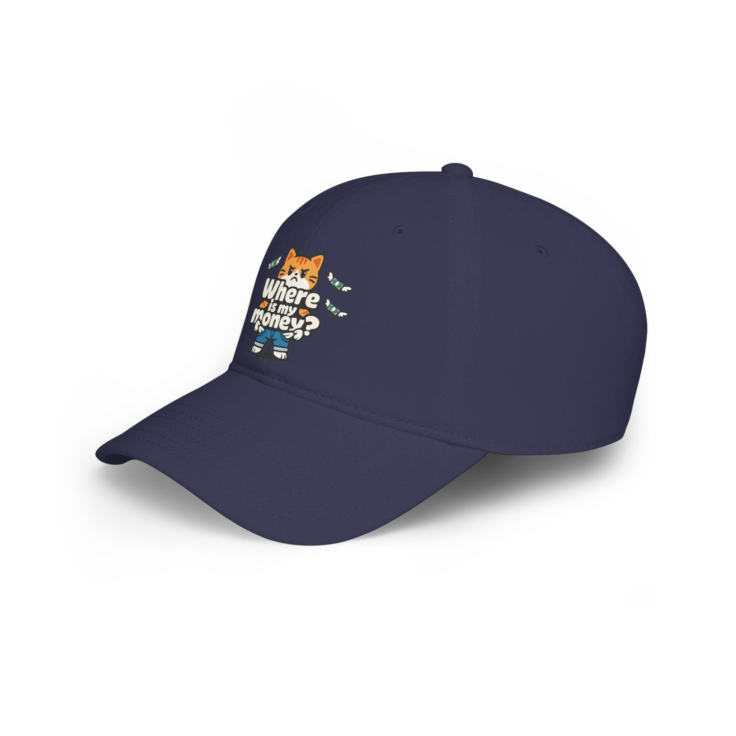 Where is my money Cute Cat Low Profile Cap Hat
