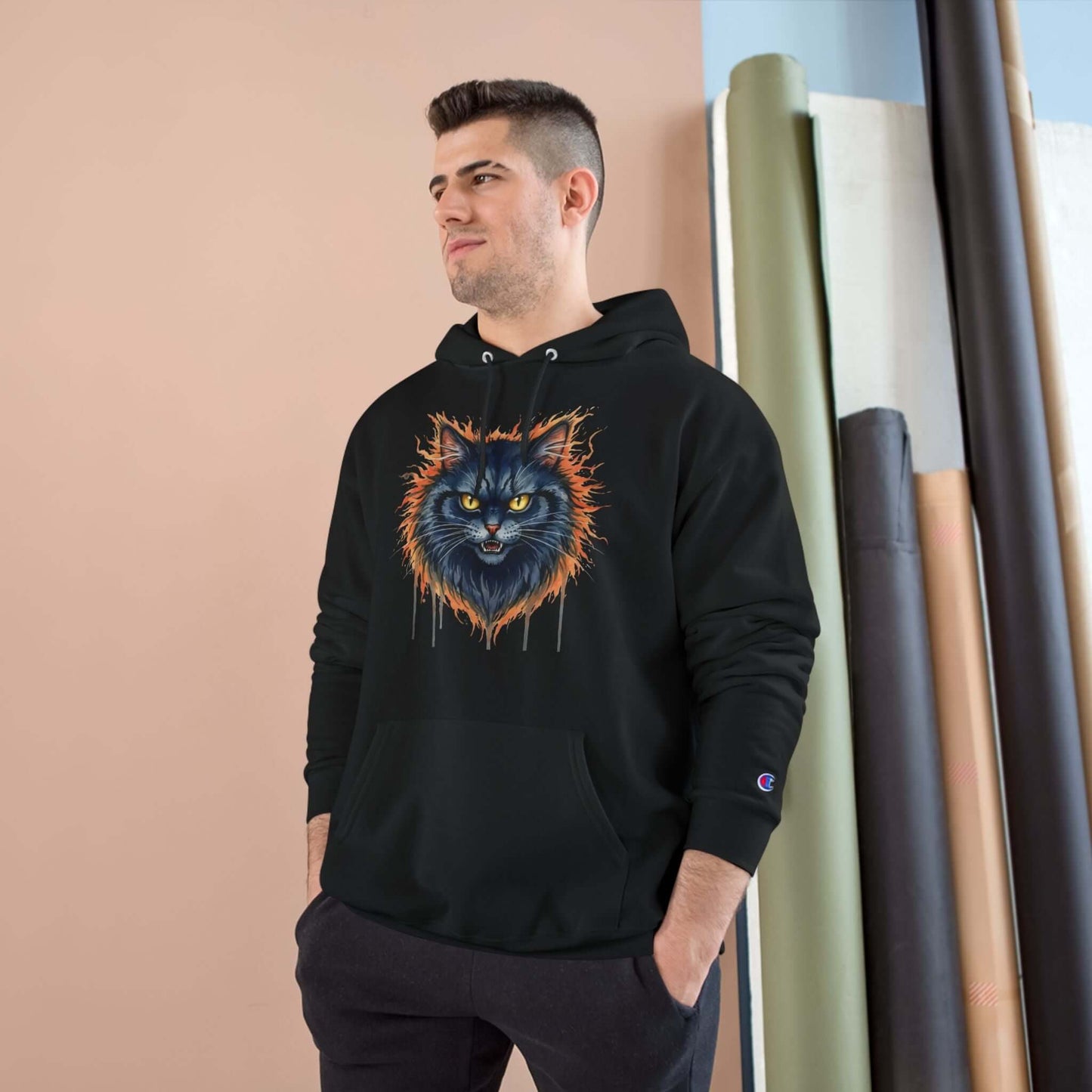 Mad Cat Men and Women Champion Hoodie style 2
