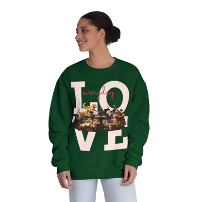Love Everyday Cats & Dogs Unisex NuBlend Crewneck Sweatshirt