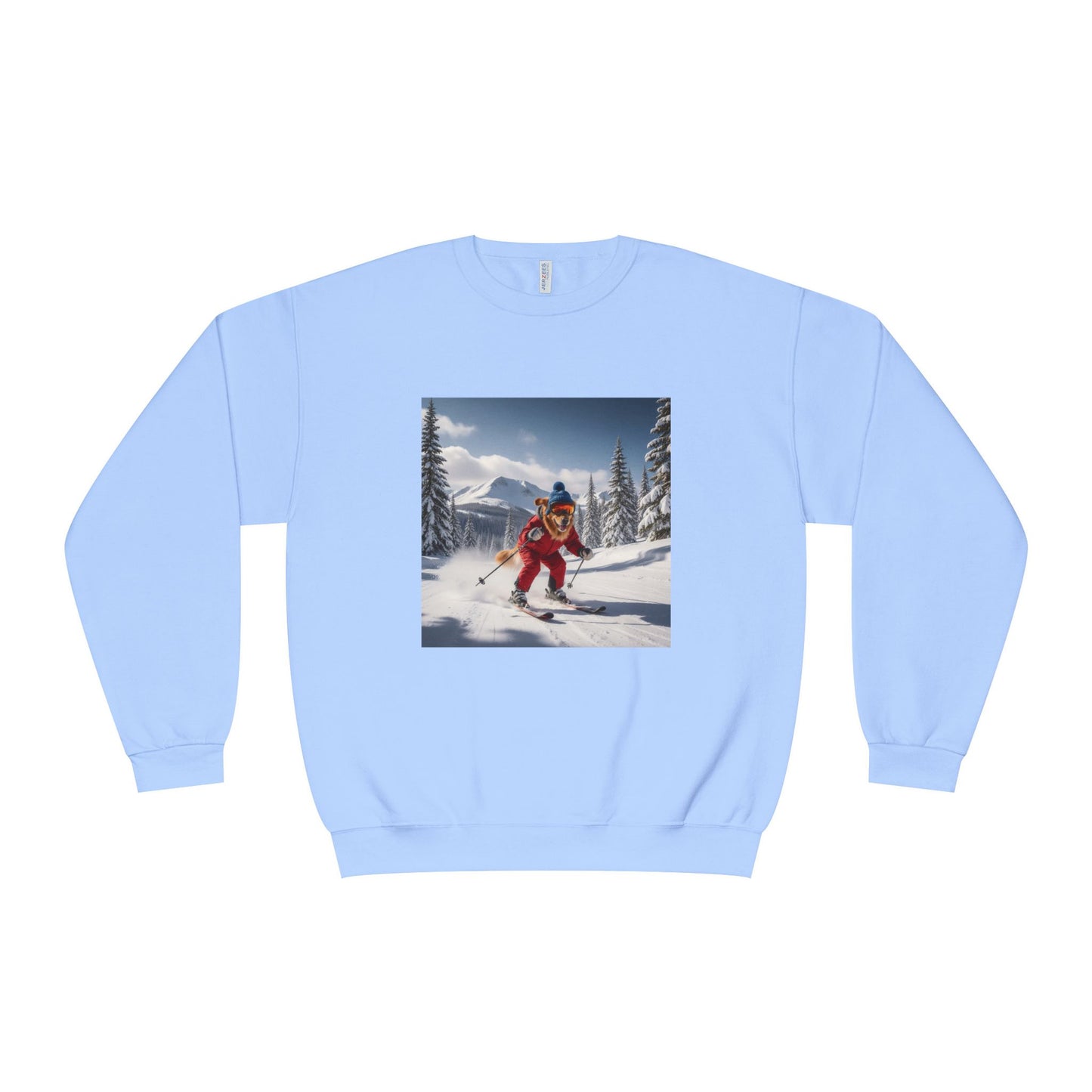 Skiing Dog Graphic Unisex NuBlend Crewneck Sweatshirt