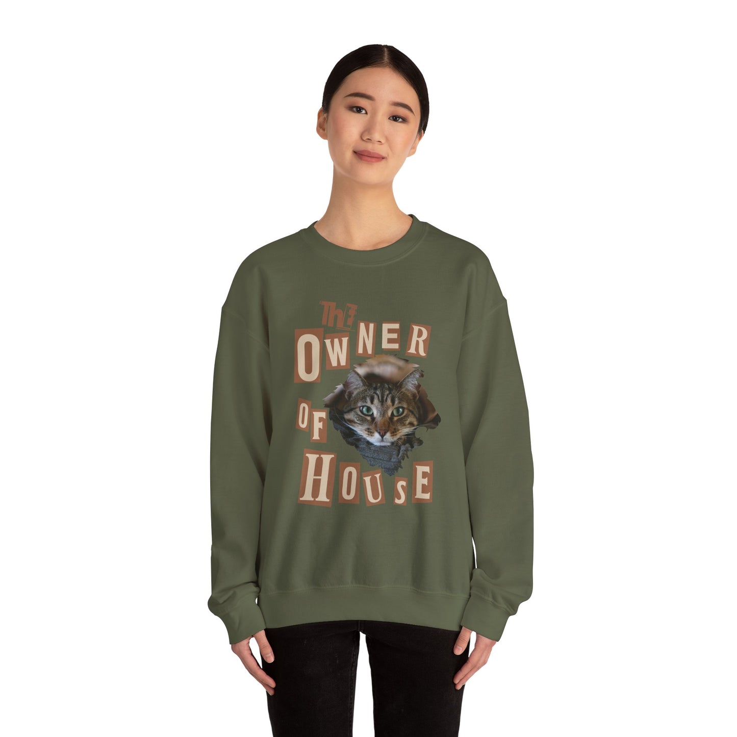 Cat is The Owner of House Unisex Crewneck Sweatshirt